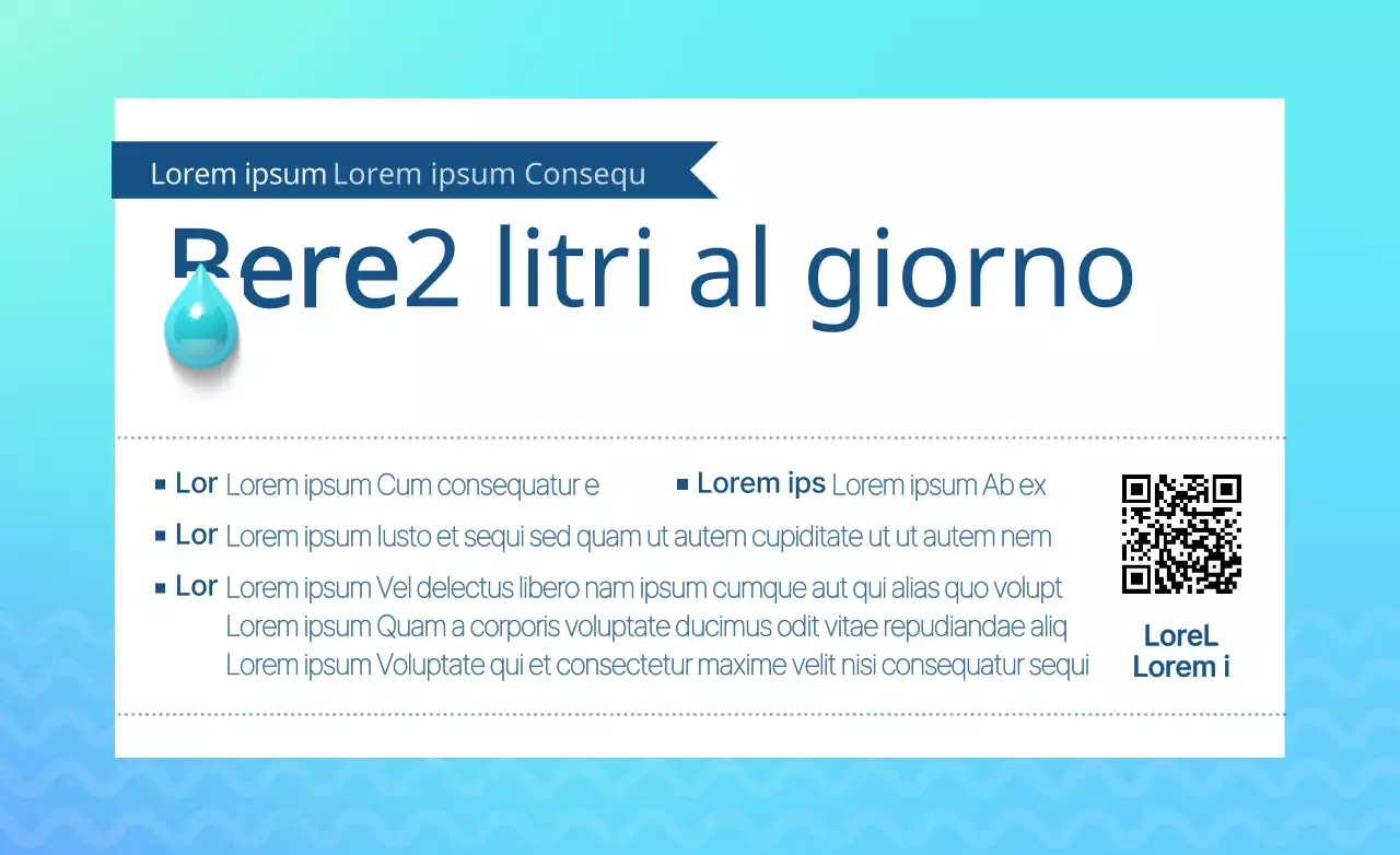 Progettazione di un hot pack per promuovere una campagna di consumo di acqua pulita