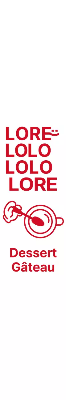 Des illustrations simples et mignonnes et des phrases en rouge se combinent pour créer un style cafe