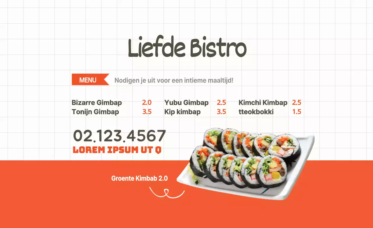 Ontwerp een strakke en heerlijk uitziende kimbap promotie hotpack