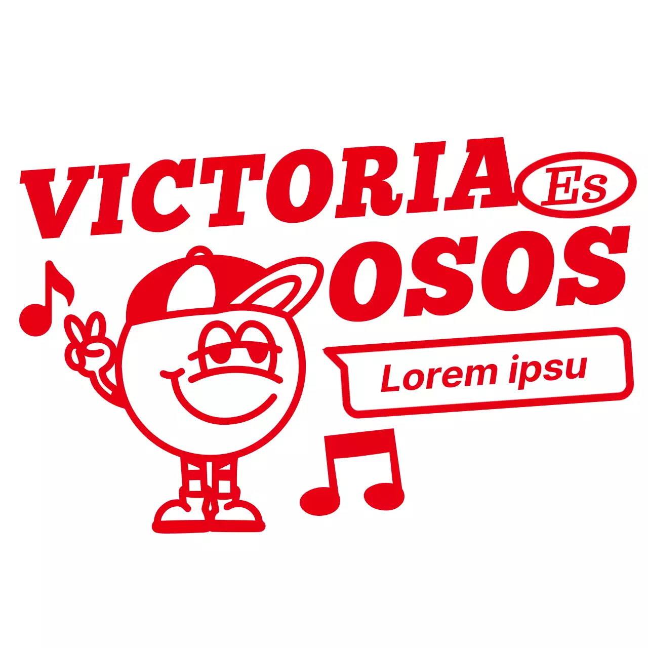 Camiseta infantil con concepto de día del deporte y una simpática ilustración en rojo