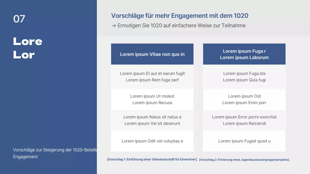 Einfache blaue und graue Vortragspräsentation