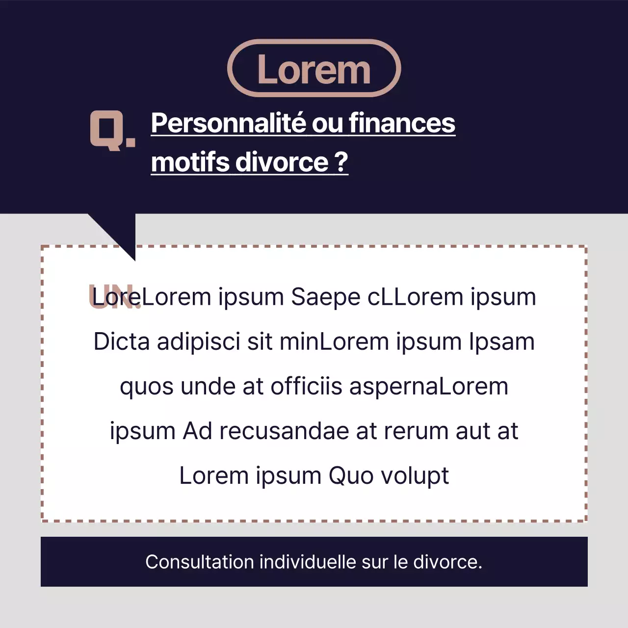 Des conseils juridiques simples en bleu marine, marron et or