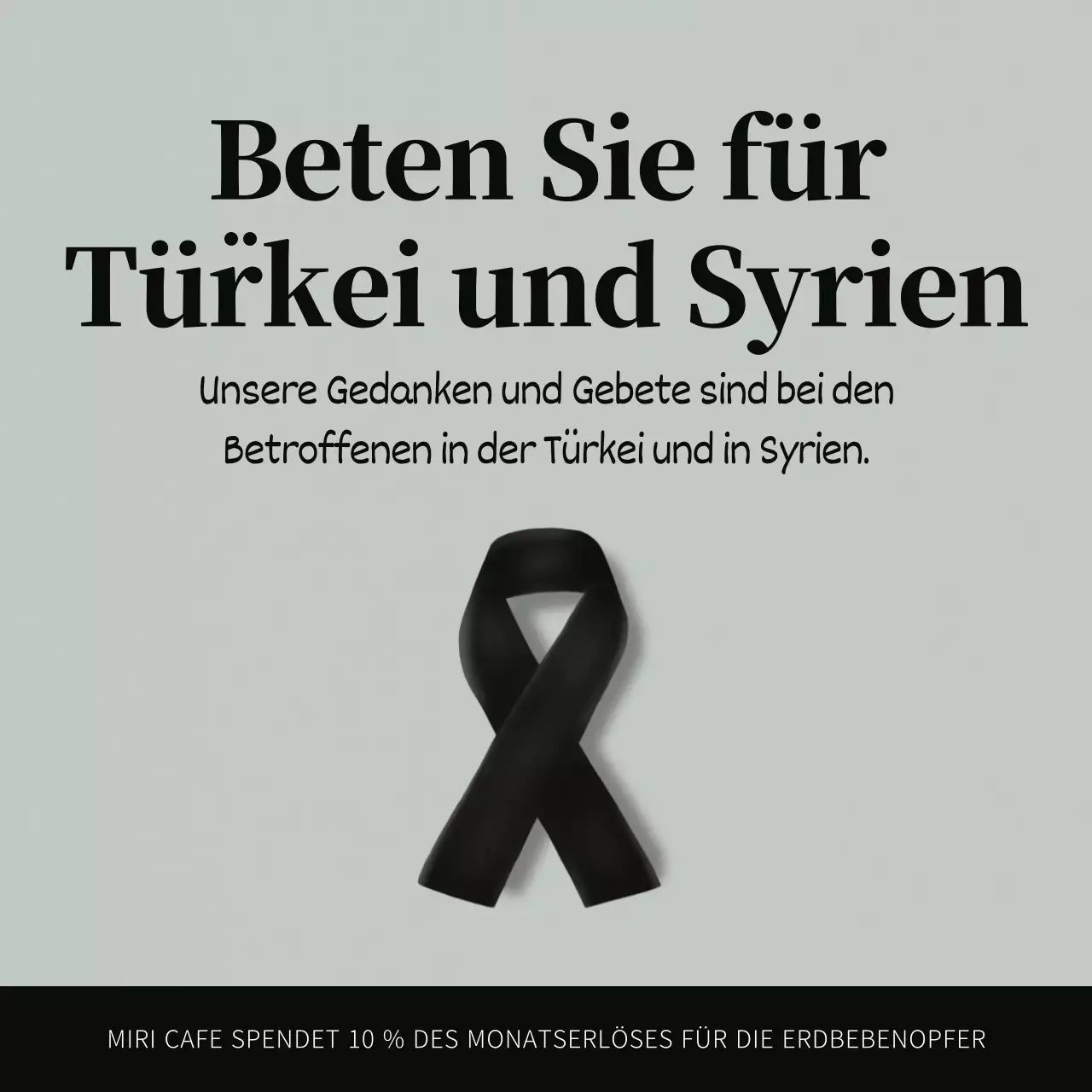 Syrische Gedenkschrift in Grau und Schwarz in der Türkei