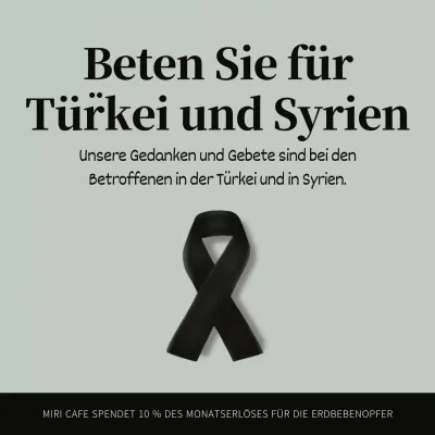 Syrische Gedenkschrift in Grau und Schwarz in der Türkei