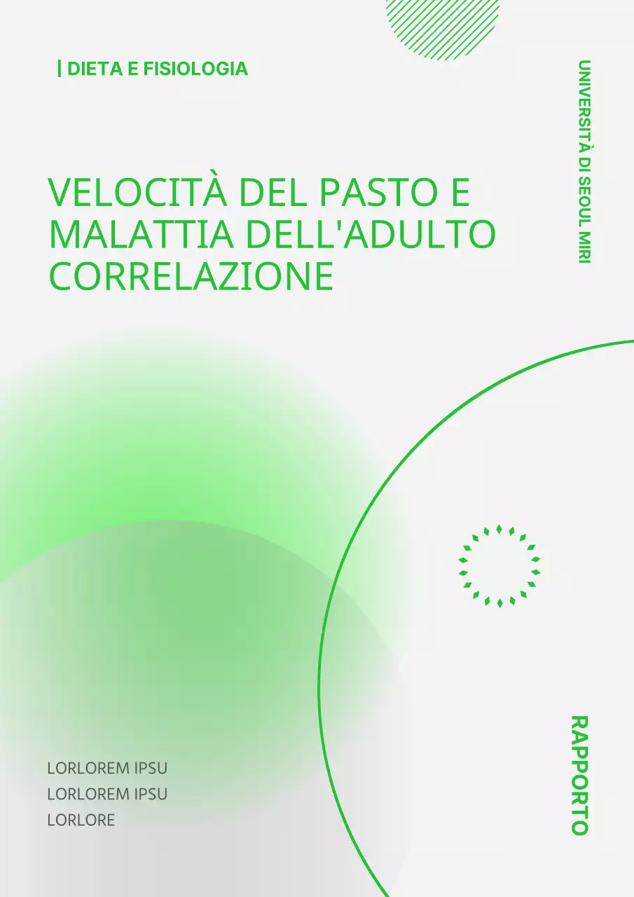 Copertina pulita con sfumatura verde e forme geometriche