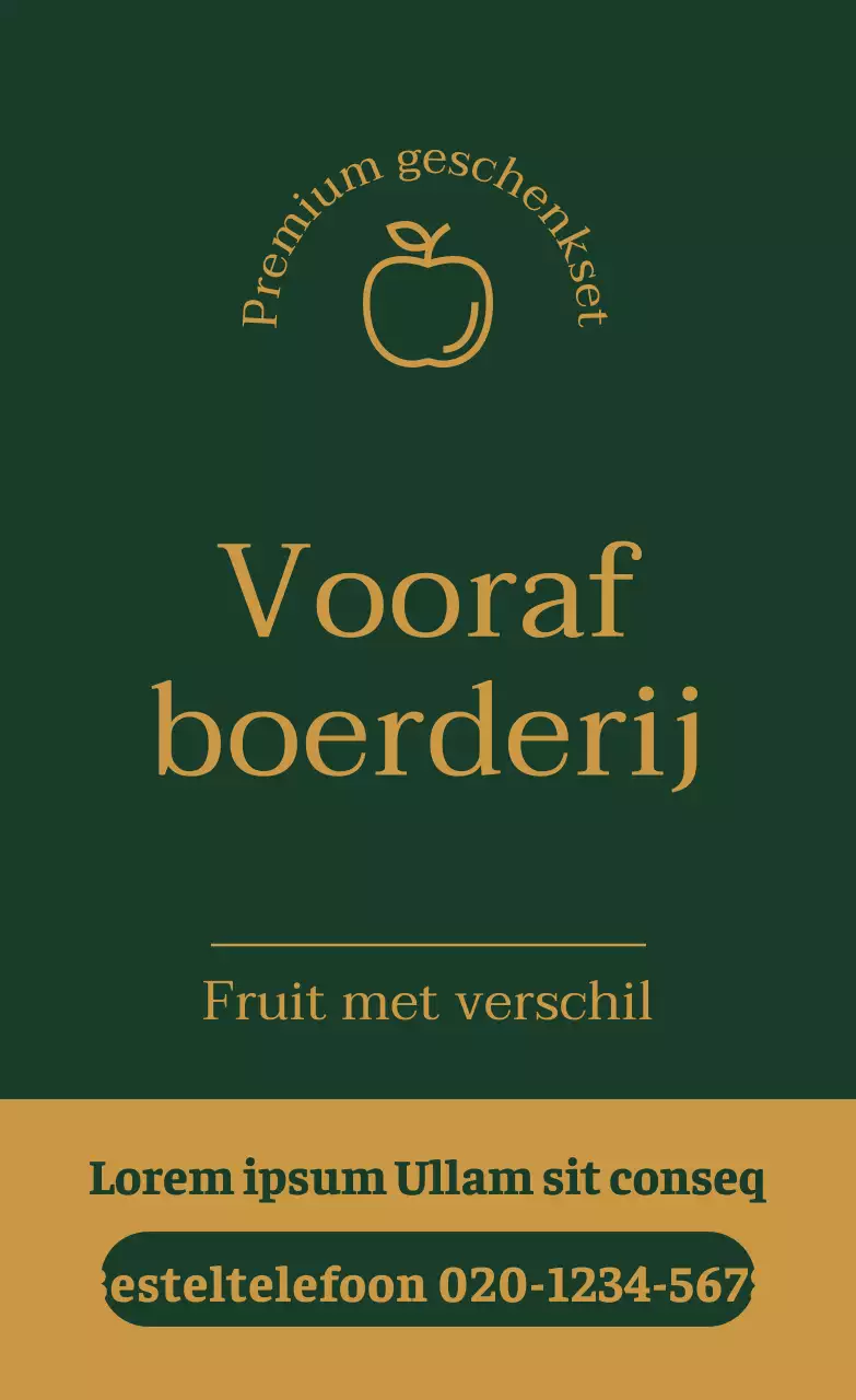 Diepgroene eenvoudige verticale sticker