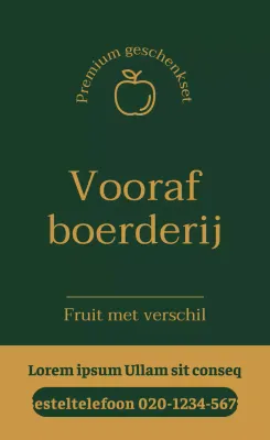 Diepgroene eenvoudige verticale sticker