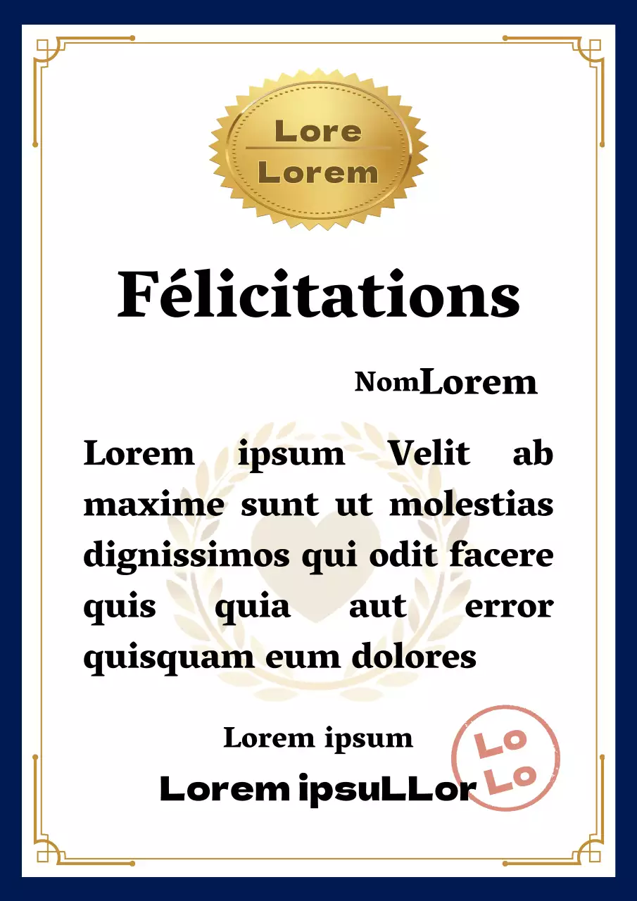 Complétez l'événement avec des accents bleu marine et or.