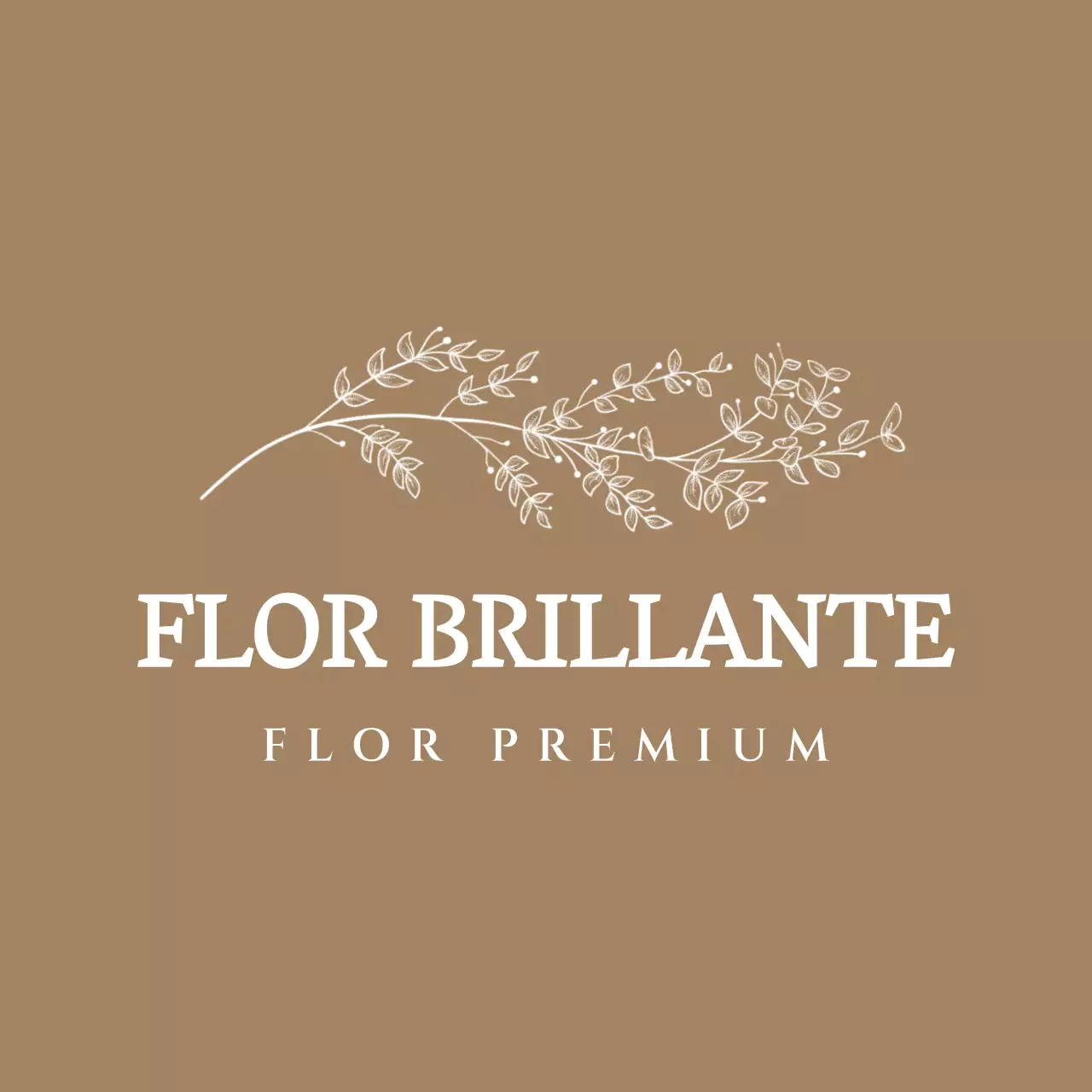 Diseño de delantal con logotipo de floristería e ilustraciones florales y botánicas vintage