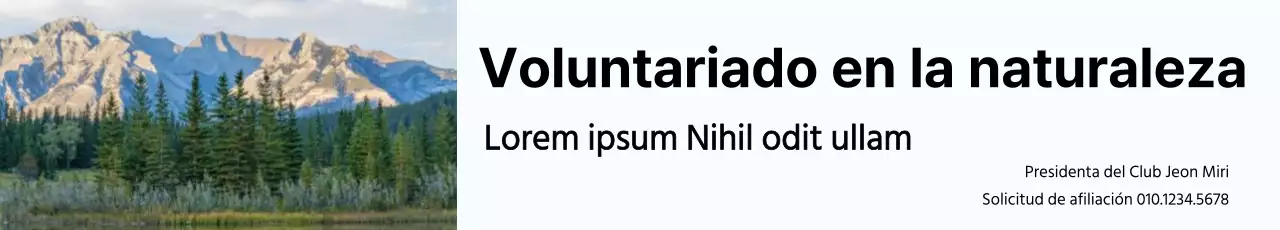 Recluta un club de voluntarios medioambientales con fotos de naturaleza limpia