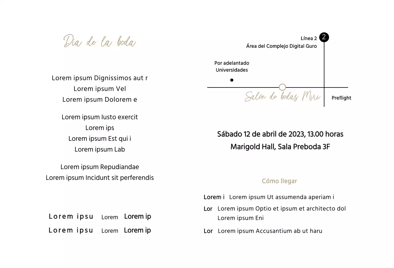 Sencilla invitación de boda con marco de imagen en color beige y negro