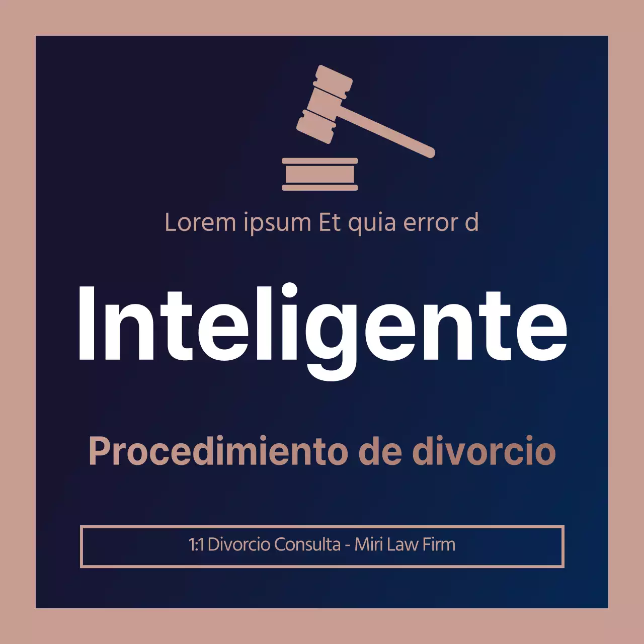 Asesoramiento jurídico sencillo en azul marino y granate y dorado