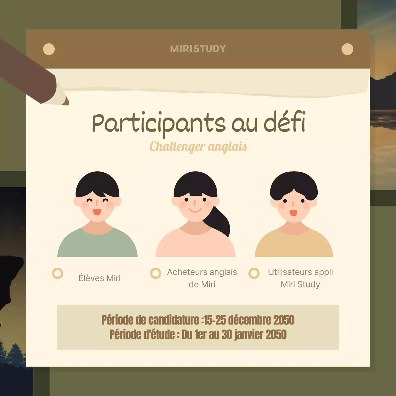 Le défi des habitudes anglaises de la nouvelle année en brun et vert