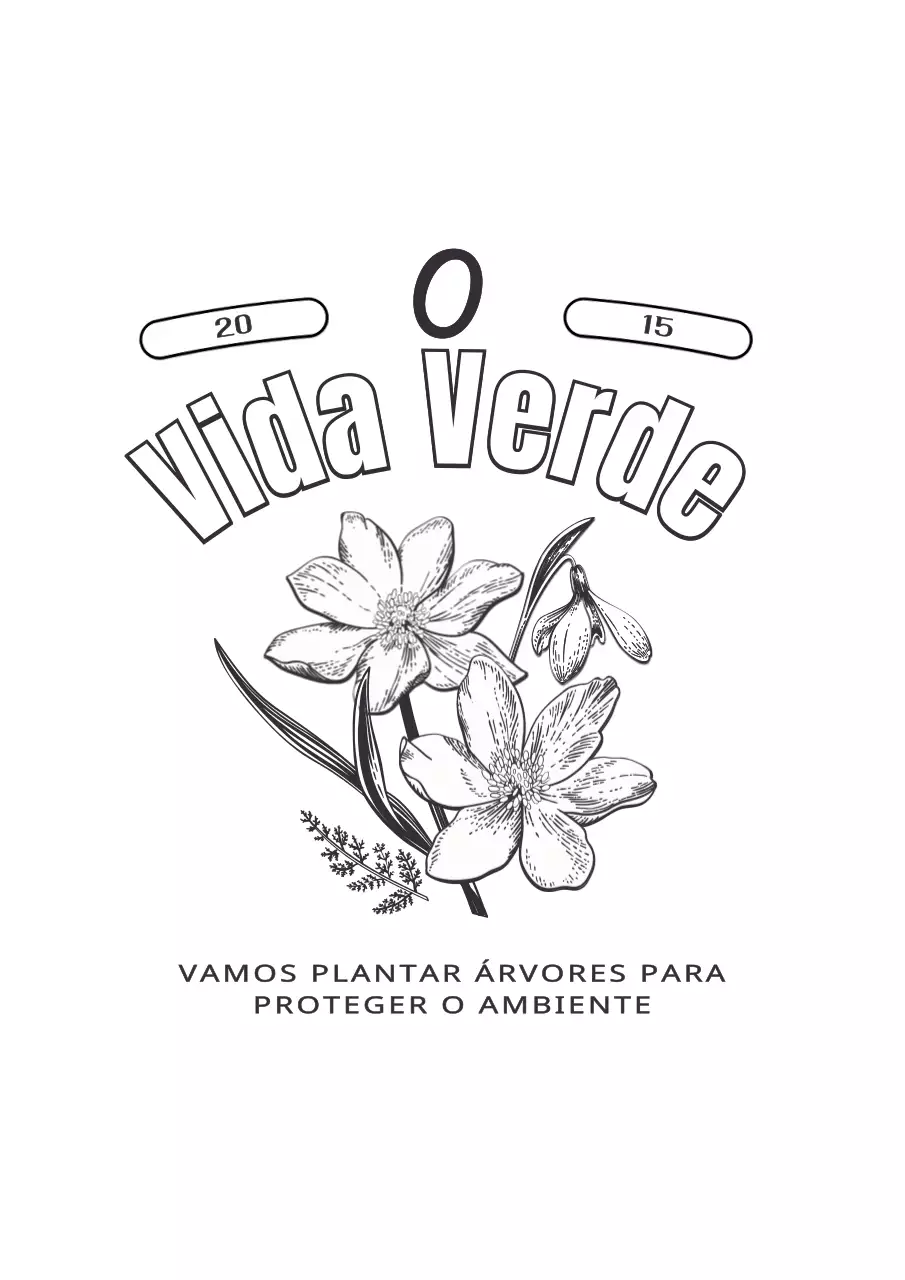 Bolsa de cordão ecológica vintage com flores e plantas ilustradas vintage
