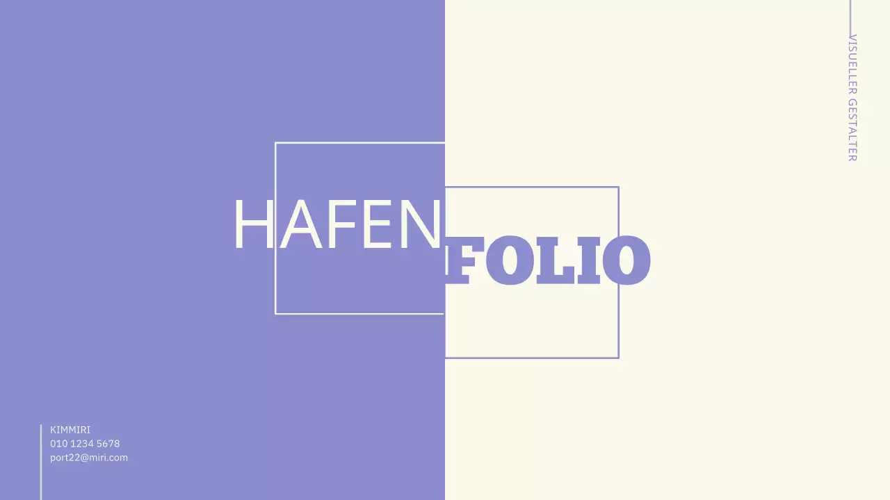 Eine saubere, lila-beigefarbene Mappe für die Berufsvorbereitung einer Studentin