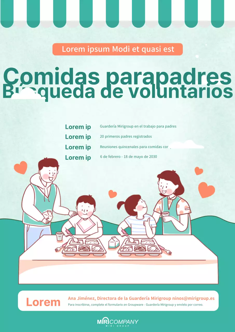 Verde / Cuidado de niños / Webposters / Voluntariado para empresas y organizaciones