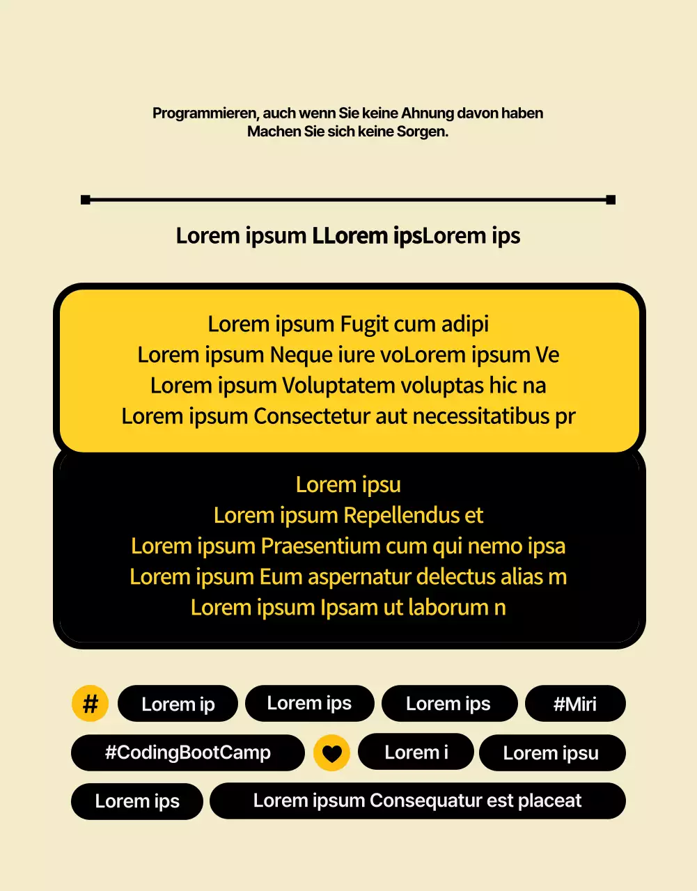 Niedlicher und lustiger Kodierunterricht in Schwarz und Gelb (mehr)