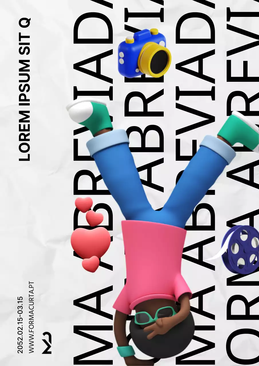 Concurso de curtas-metragens com personagens 3D a branco e preto