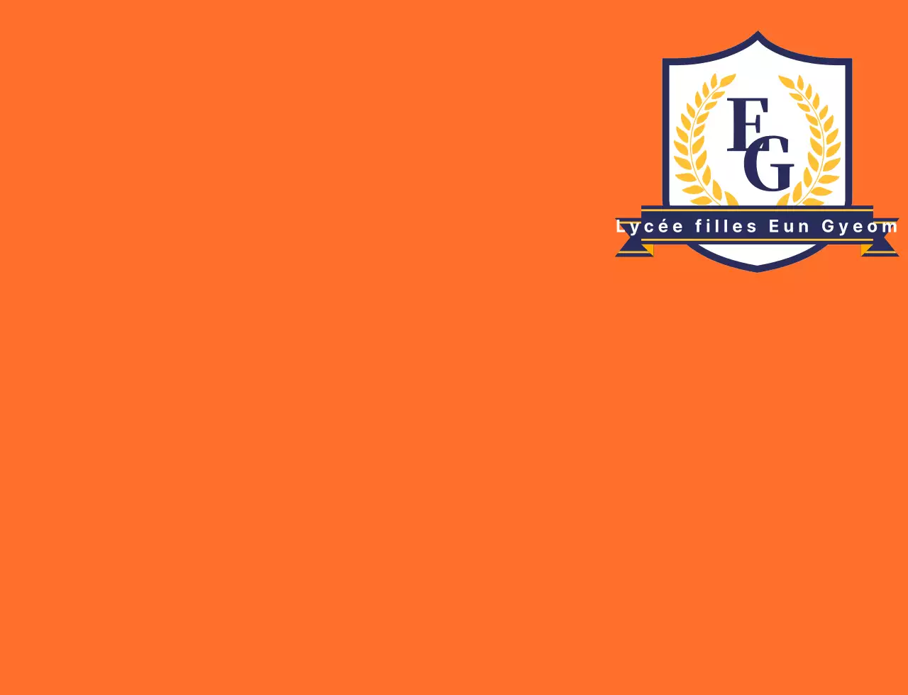 Gilet du conseil des élèves de l'école secondaire avec logo du symbole de l'école orange et bleu marine