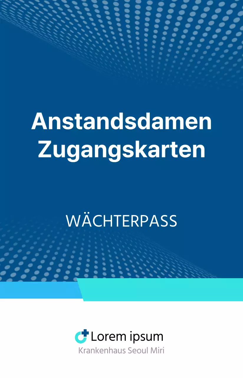 Zugangsausweise mit marineblauem und hellblauem Muster