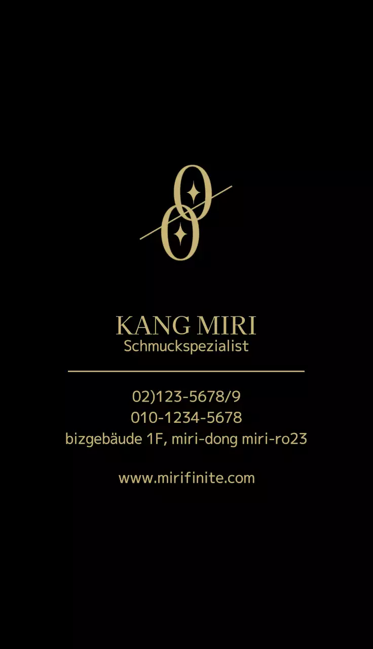 Gehobenes Juweliergeschäft mit symbolischem schwarz-goldenem Logo