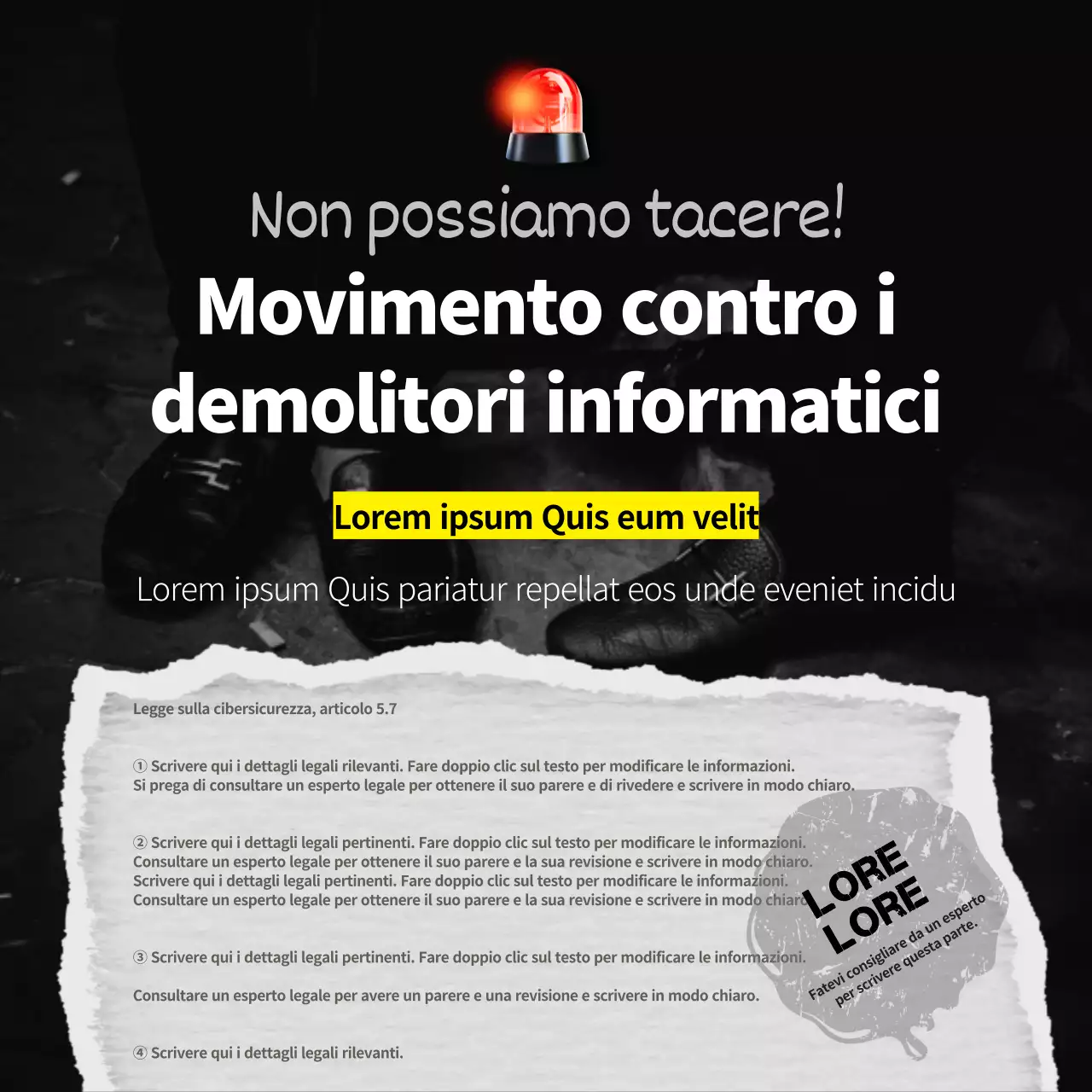 Cyberwrecker con linee di avvertimento gialle e nere