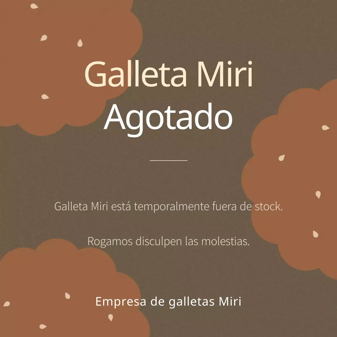 Avisos marrones de venta libre y agotamiento de existencias