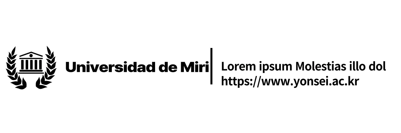 Negro y símbolos modernos simples Logotipo y texto estilo de diseño de combinación para la información universitaria y la promoción