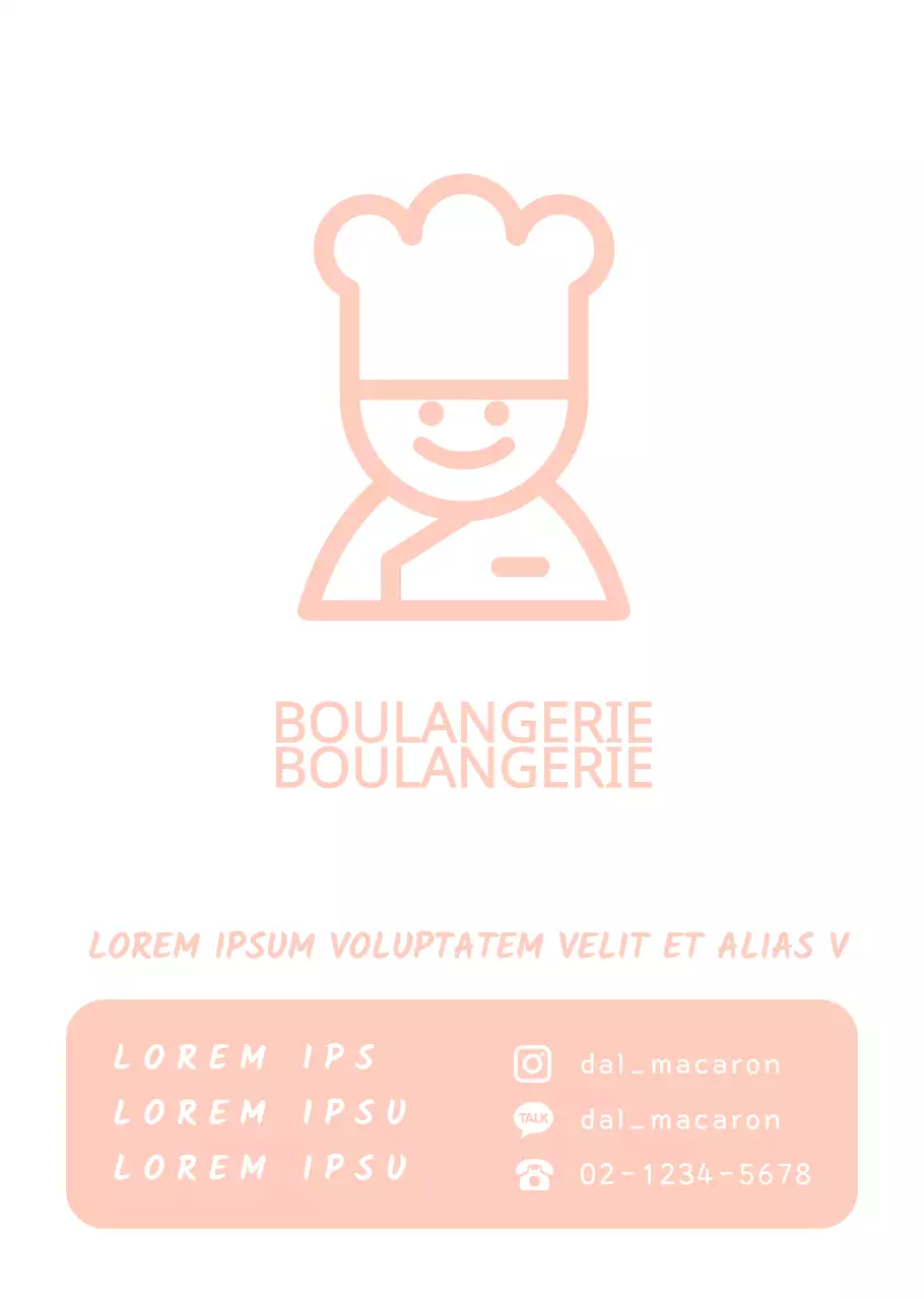 Icône de chef rose Affiche transparente pour une boulangerie avec horaires d'ouverture