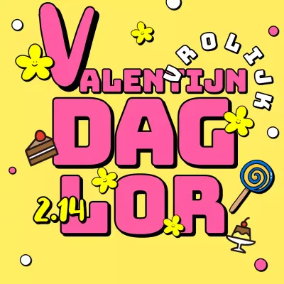 Promoot Witte Dag met een schattig geel en roze café