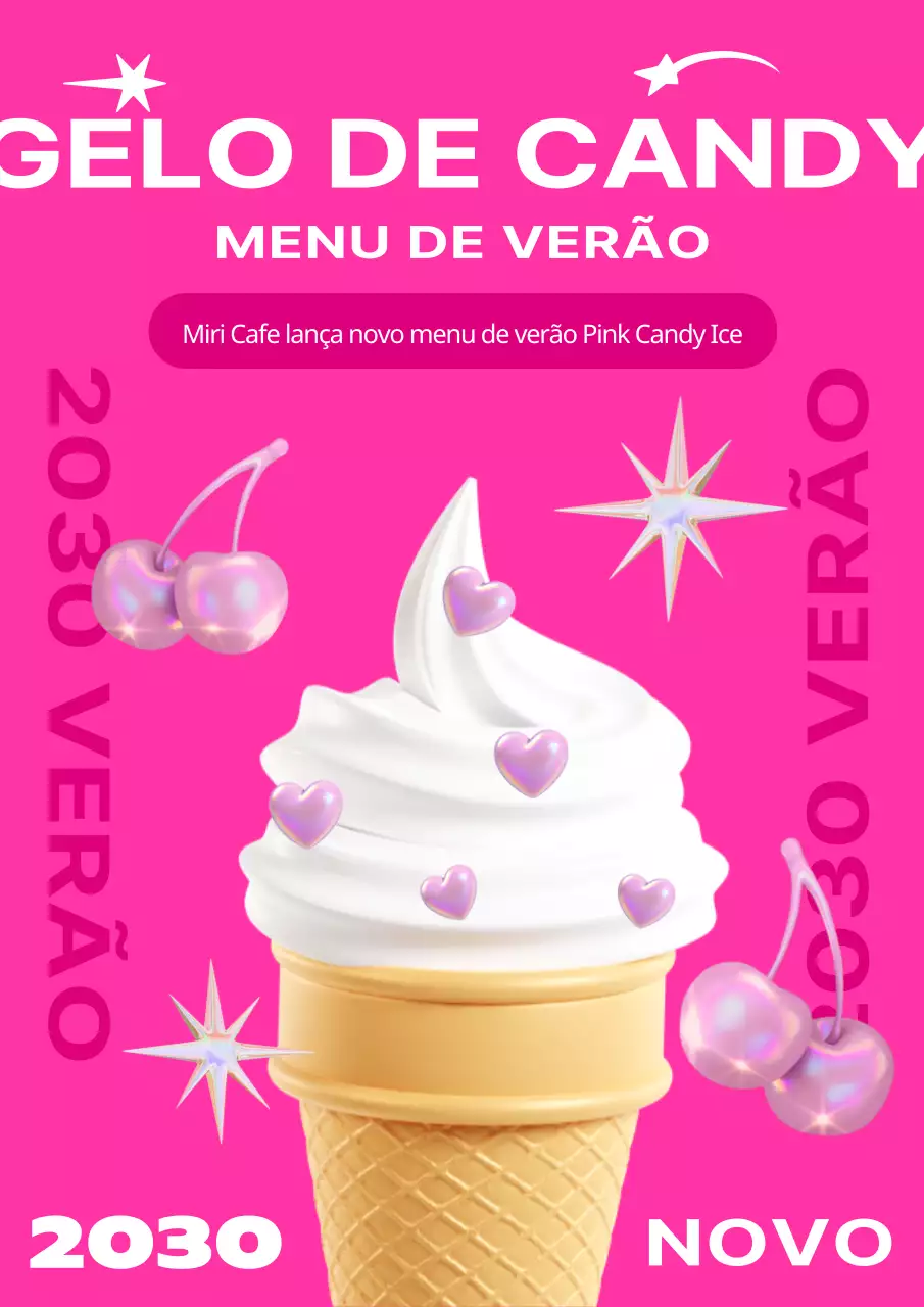 Promover o gelado com um toque cor-de-rosa