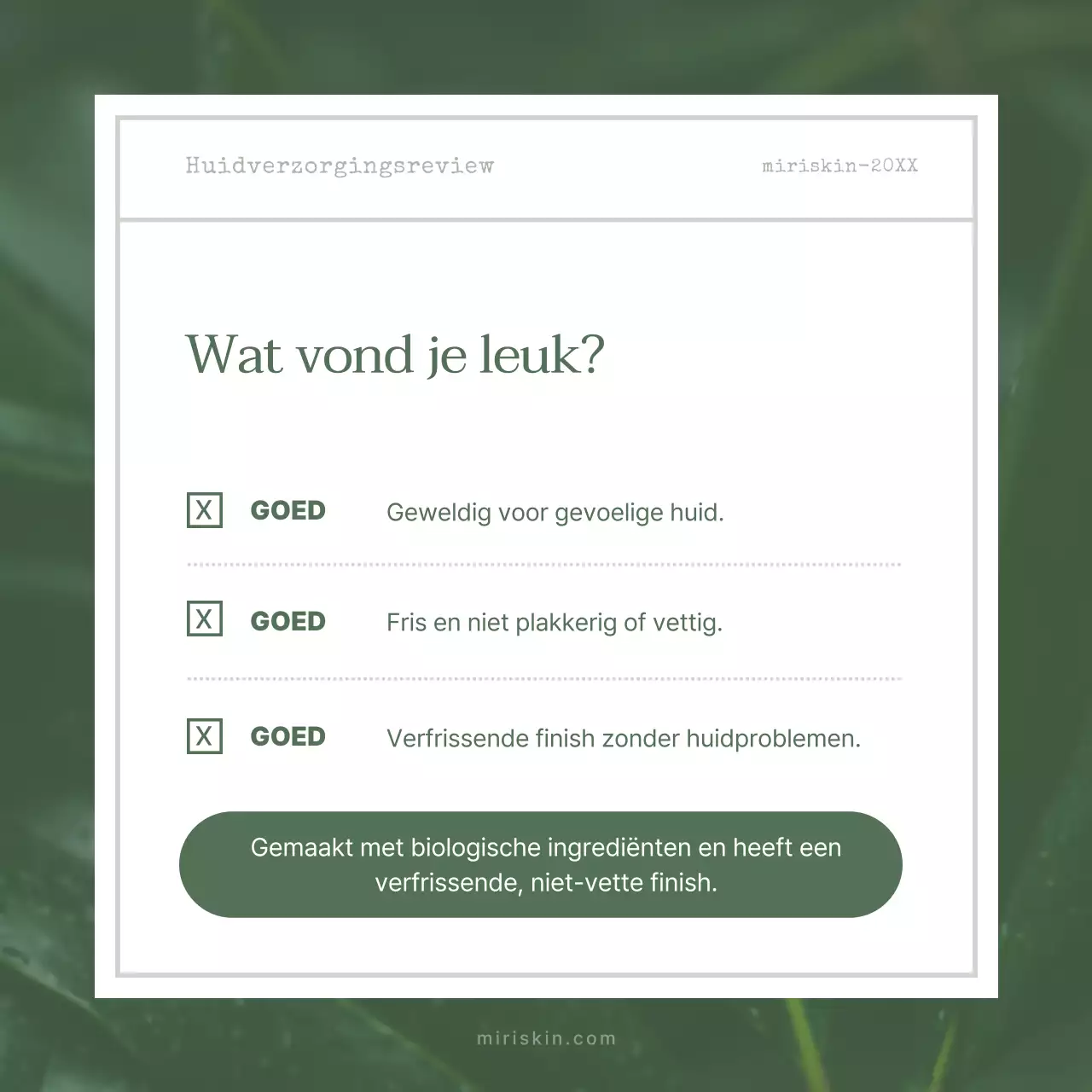 Green's Biologische Cosmetica Review