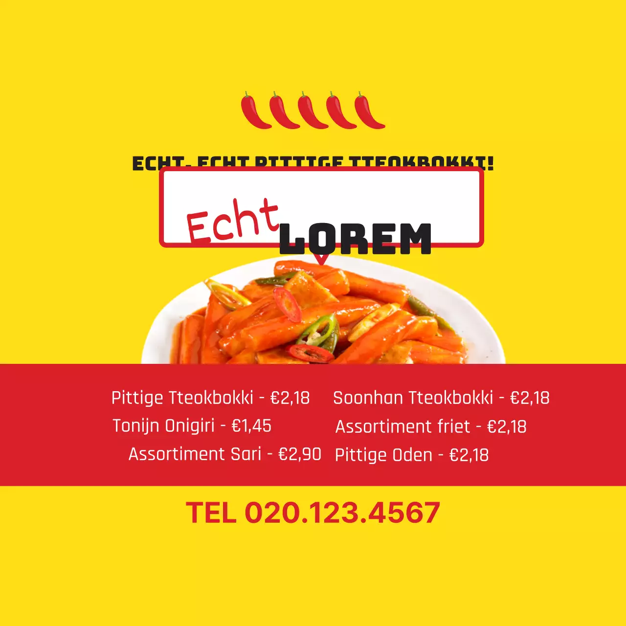 Echt pittige teokbokki