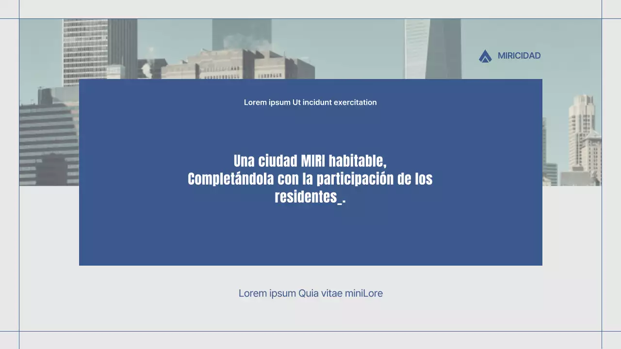 Presentación básica de la charla en azul y gris