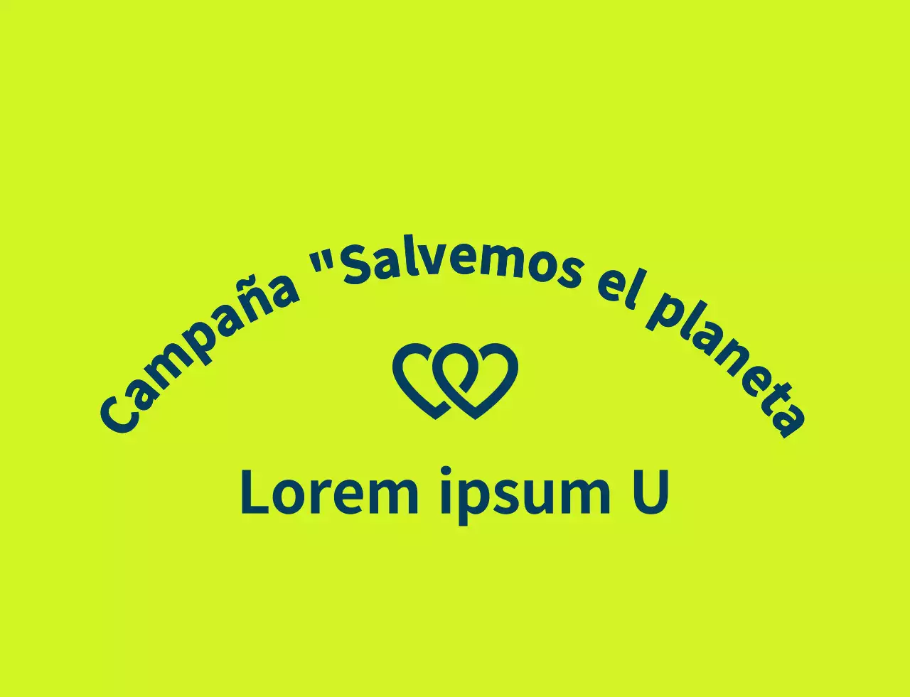 Logotipo de un voluntario limpio en verde claro y azul marino para organizaciones de defensa del medio ambiente.