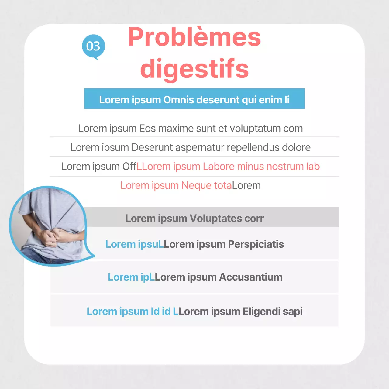 Carte des éléments essentiels de la trousse de premiers secours en bleu clairNews Design