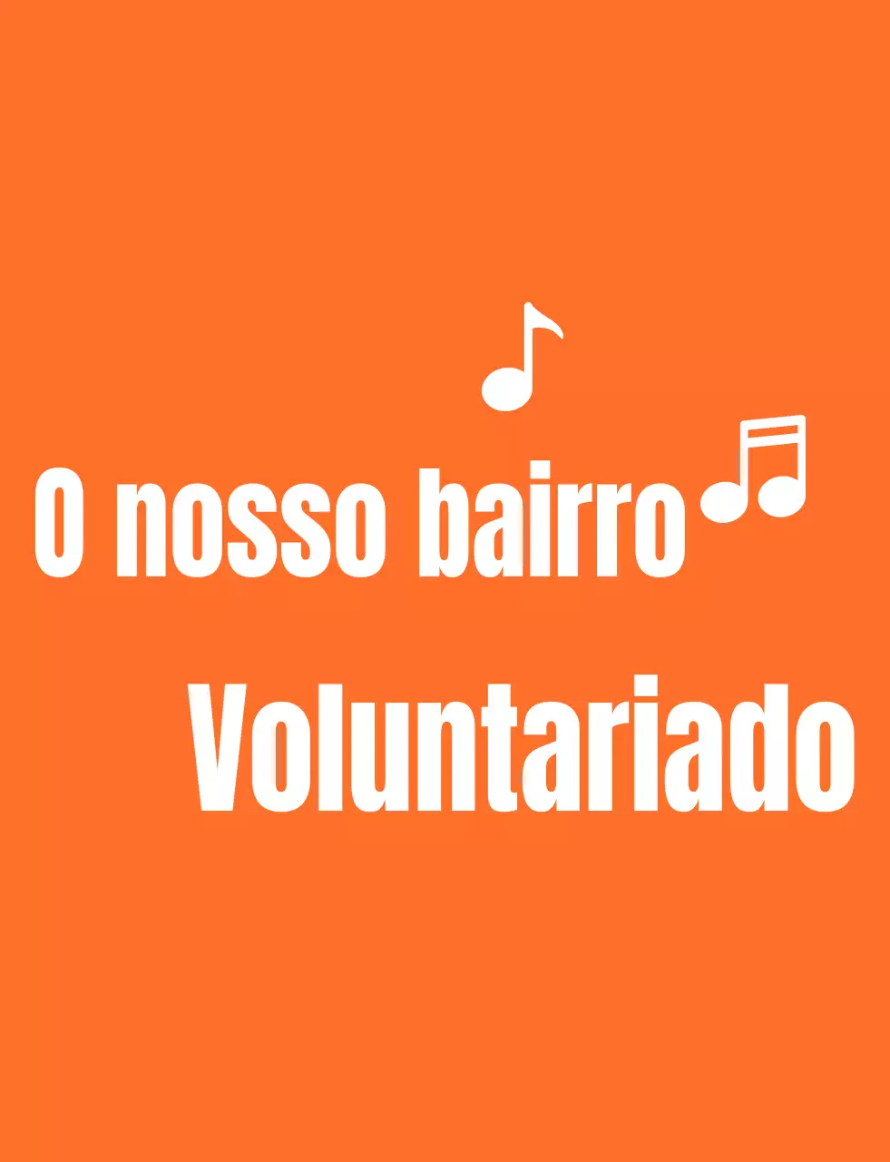 Logótipo de texto rítmico em laranja e branco Organização voluntária