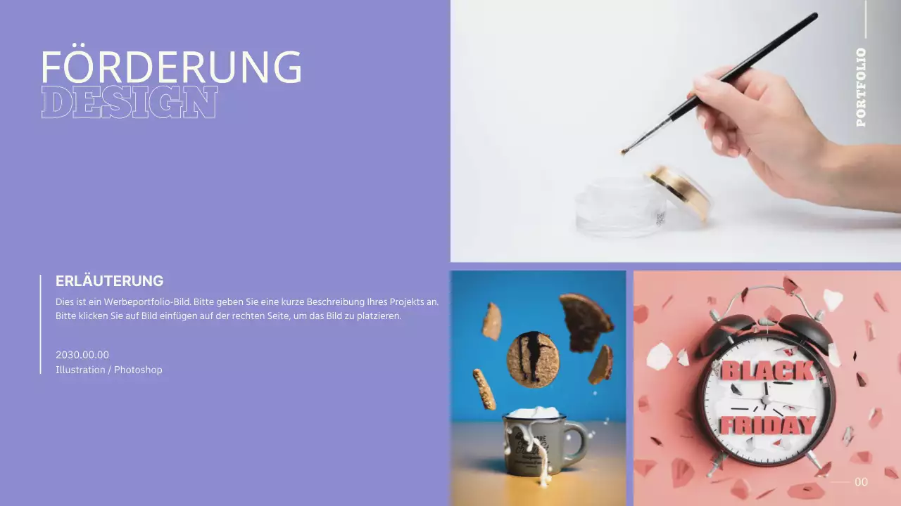 Eine saubere, lila-beigefarbene Mappe für die Berufsvorbereitung einer Studentin