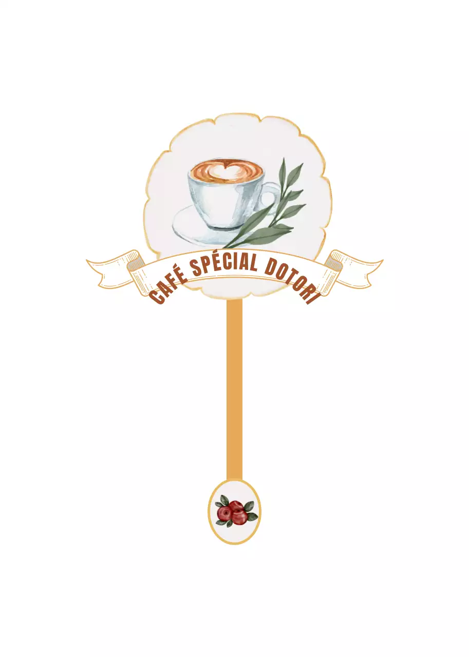 Logo de café, un concept antique avec des couleurs douces