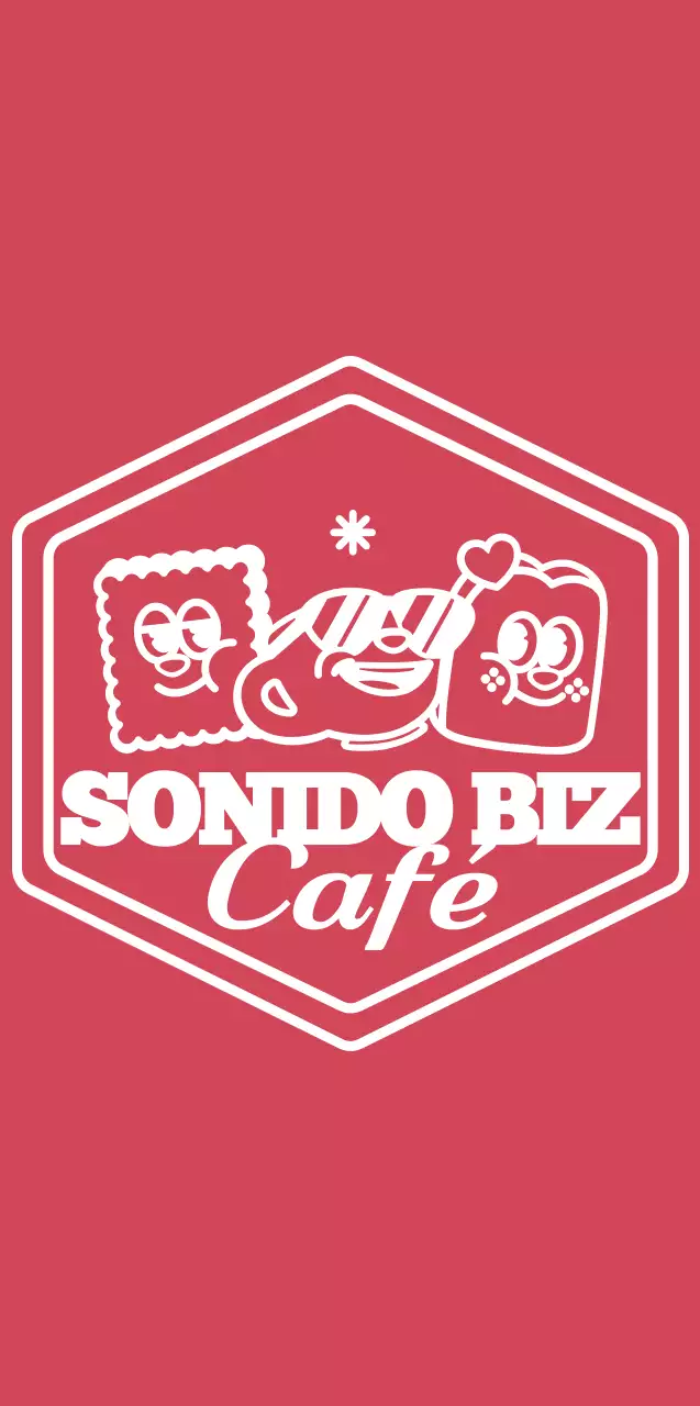 Una colección de simpáticas y modernas ilustraciones de postres en rojo y blanco para los productos de cafetería.