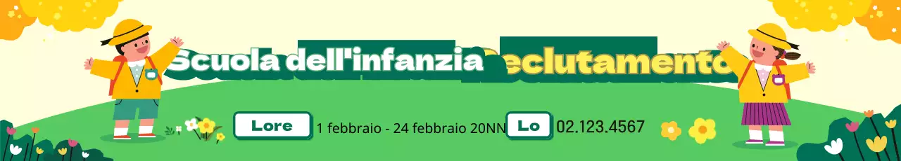 Illustrazione della primavera design di reclutamento per la scuola dell'infanzia