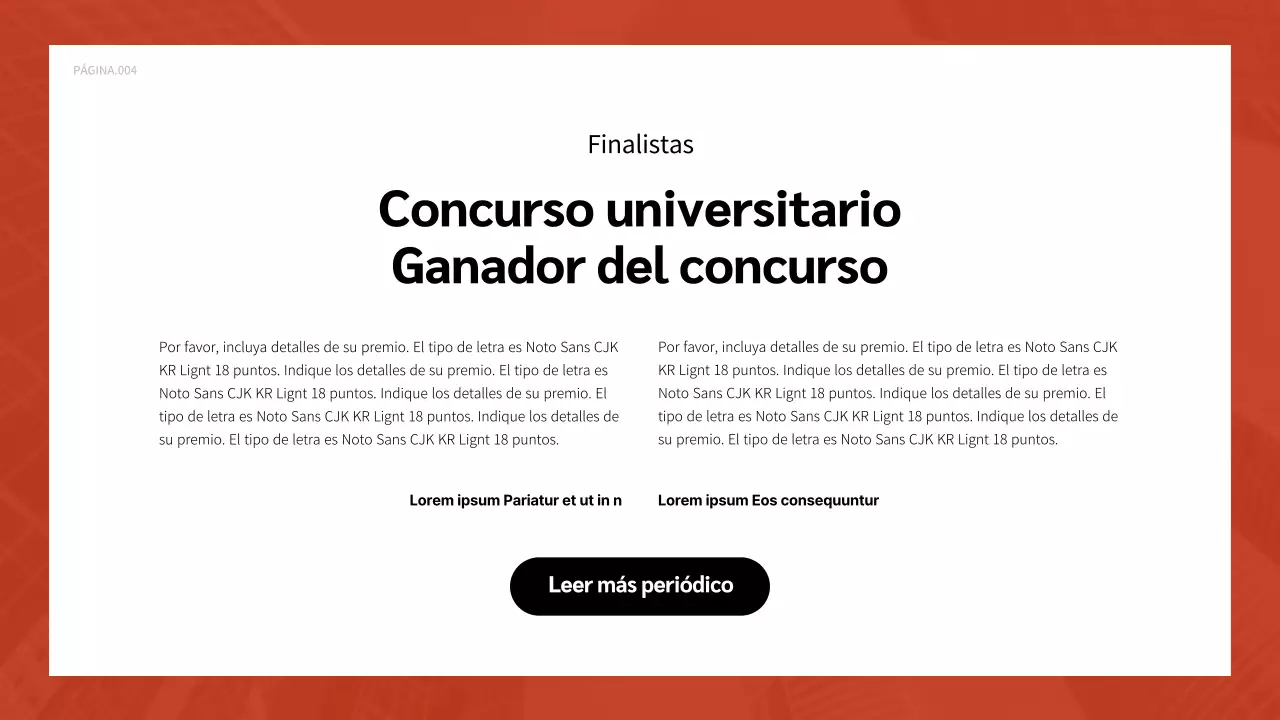 Presentación de la cartera en naranja y negro