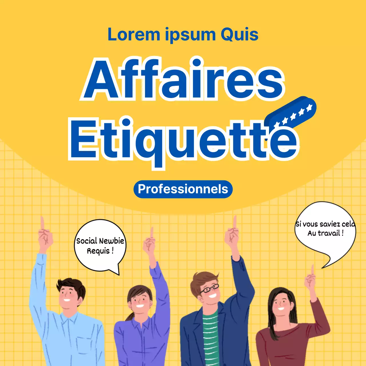 L'étiquette des affaires en jaune et en propre CardNews