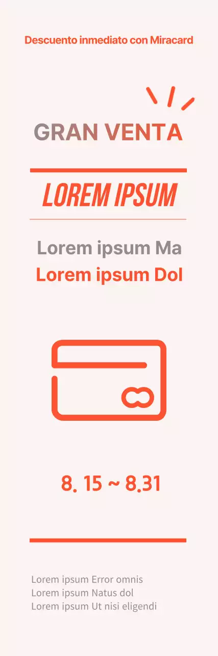 Banner web vertical naranja y gris