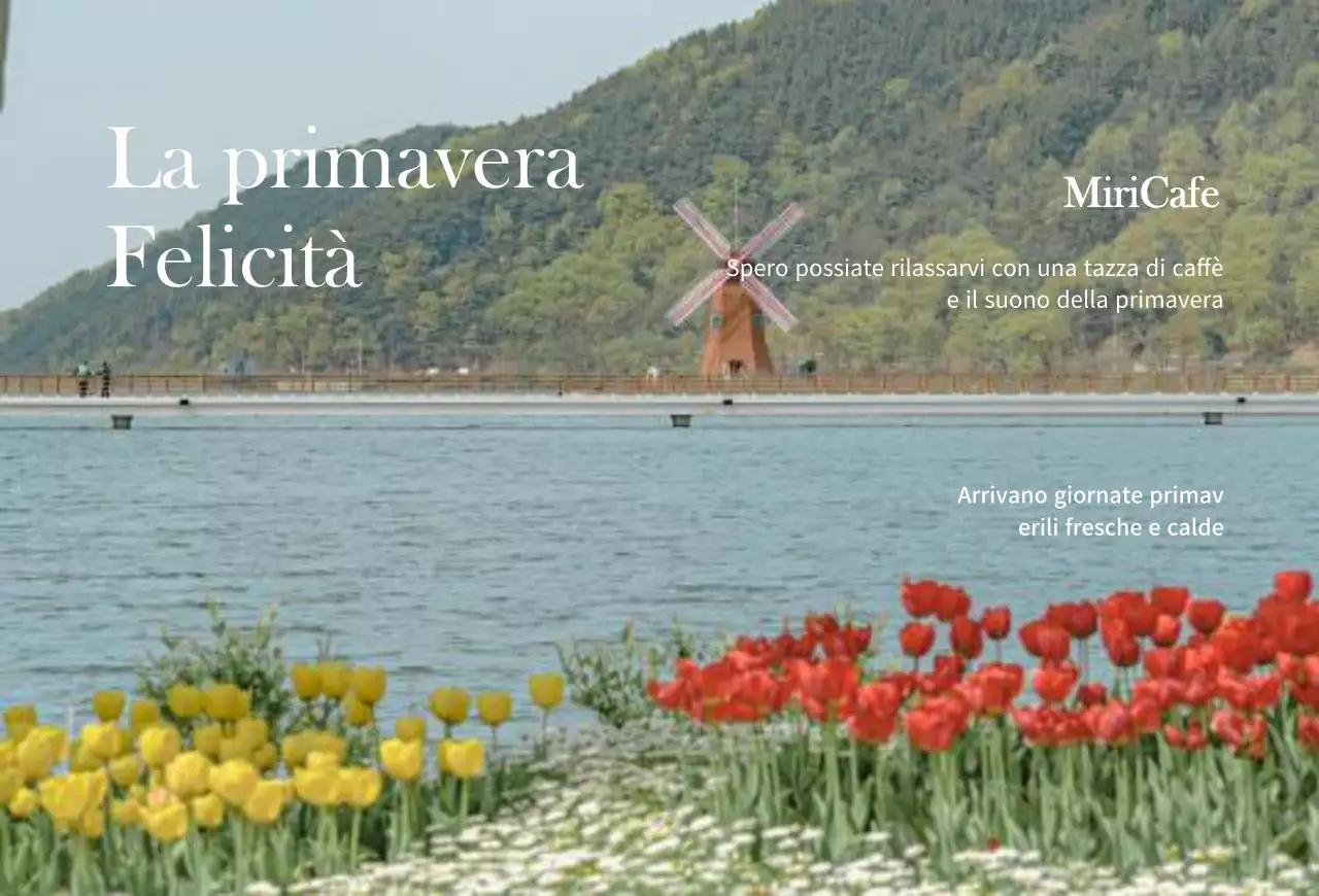 Design emozionale con sfondo caldo e concetto di primavera