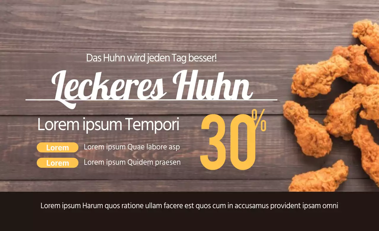 Sauberer Text-Layout-Stil in Weiß und Gelb Hühnerverkauf Event-Ankündigung