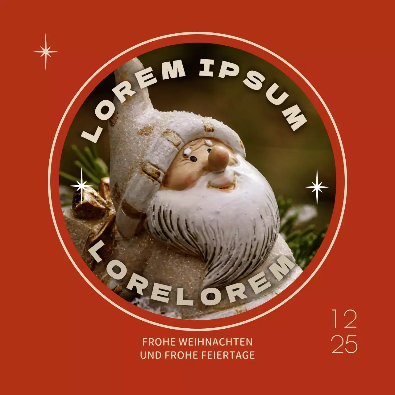 Rotes Weihnachtsfoto Weihnachtspostkarte