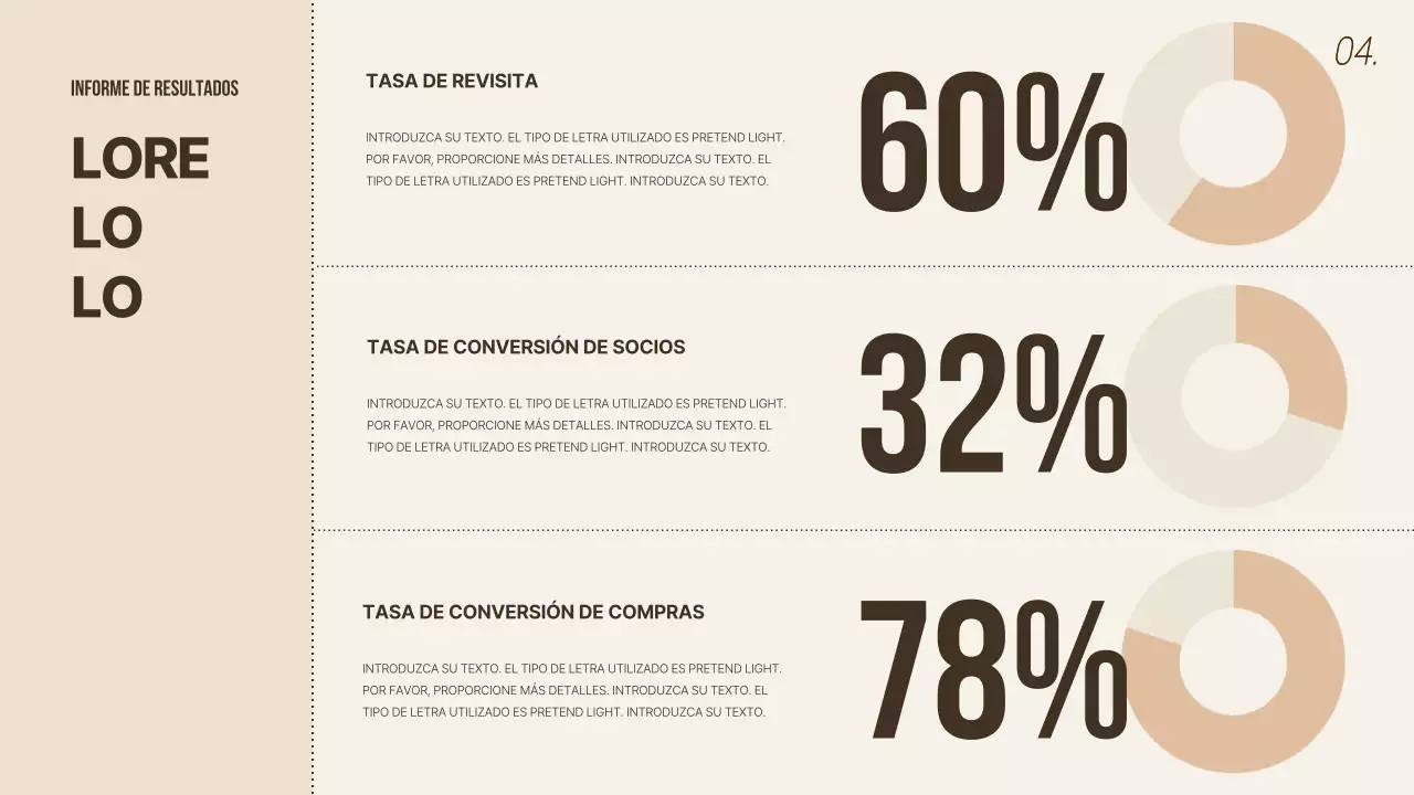 Informes de rendimiento de la empresa limpios y de color beige