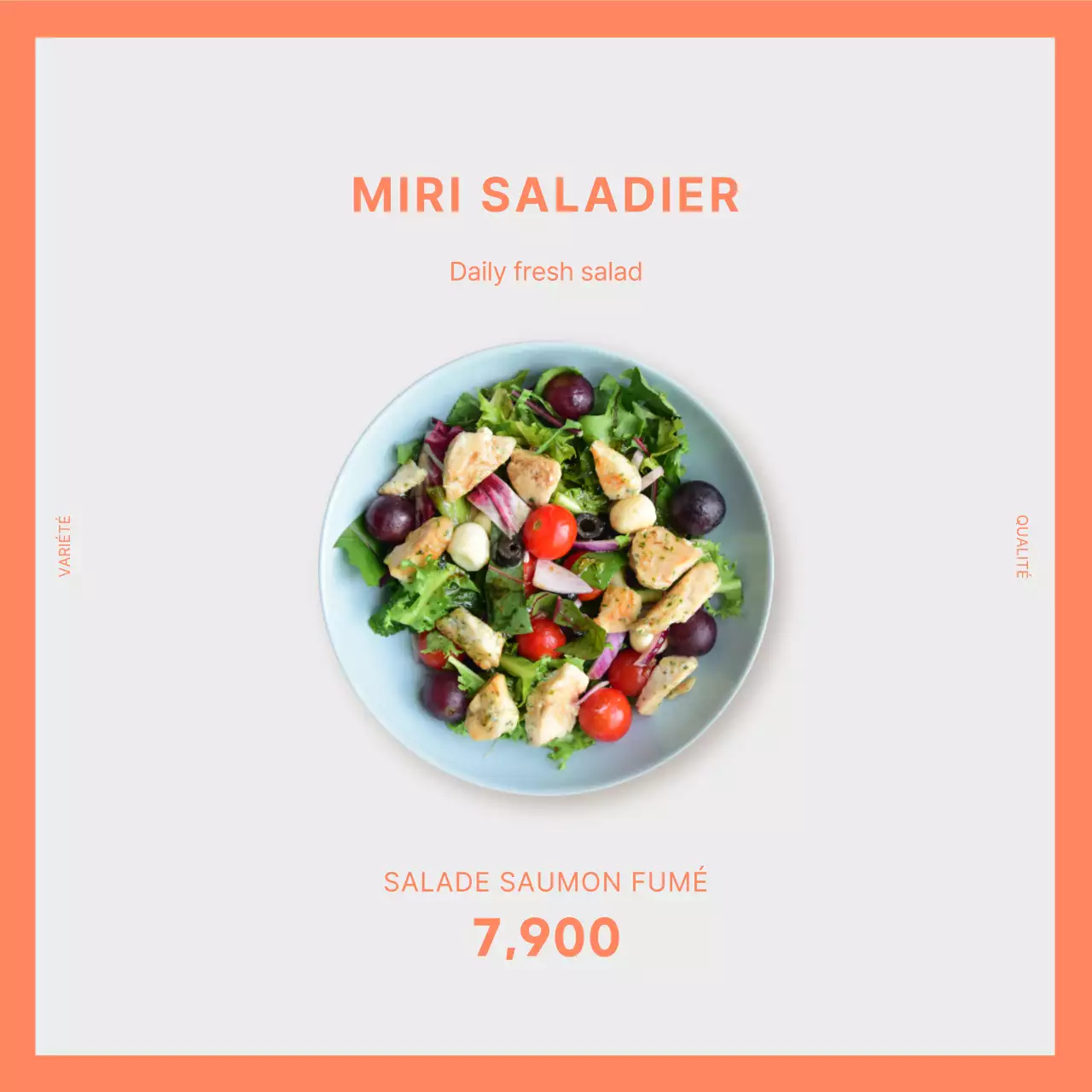 Carrés de salade à l'orange