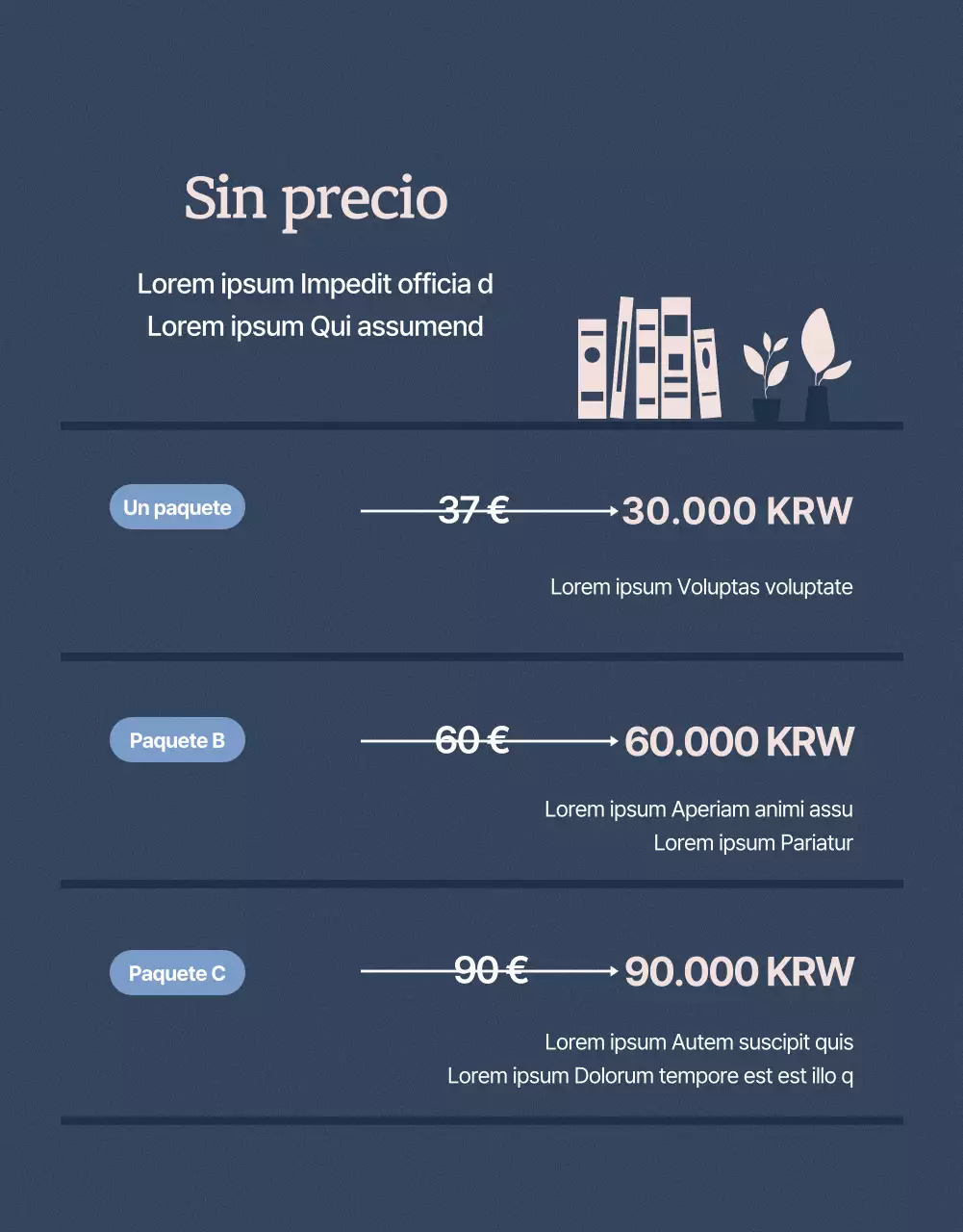 Venta de ebooks en azul y rosa